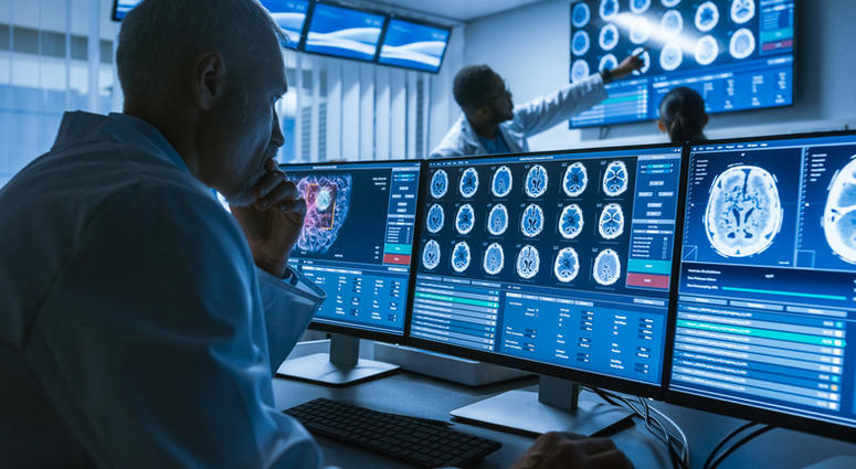 Hospital, Brain Scan Images, Laboratory, Healthcare,