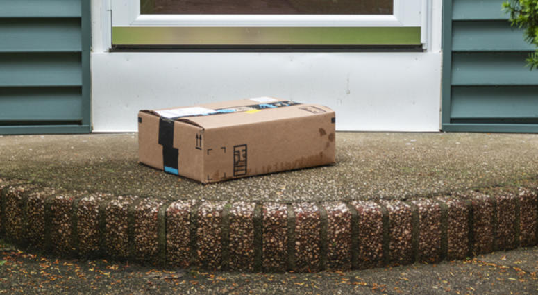 Package on a front porch Package on a front porch