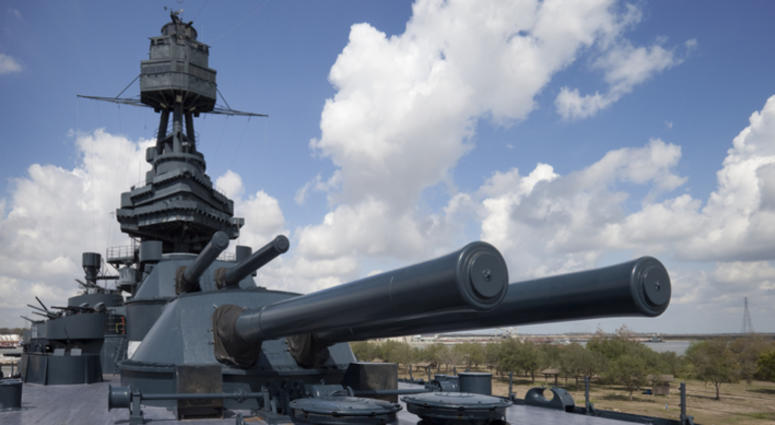 Battleship Texas 14 inch guns of the Battleship Texas