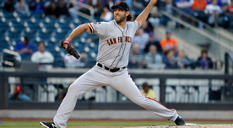 Madison Bumgarner of the San Francisco Giants pitches against the New York Mets during the second inning at Citi Field on June 04, 2019 in New York City. (Michael Owens/Getty Images) Madison Bumgarner