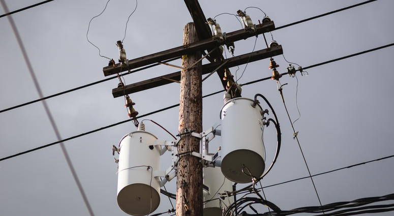 Distribution transformers and power lines Distribution transformers and power lines