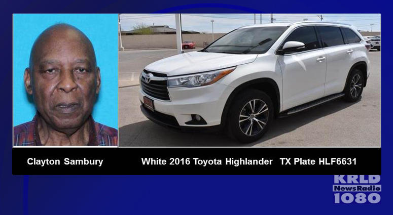 Silver Alert, Clayton Sambury A Silver Alert has been issued for 78 year old Clayton Sambury