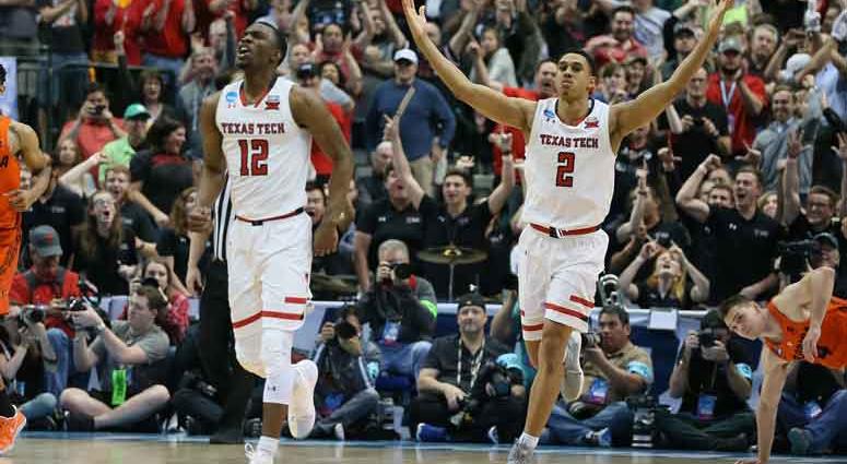 Texas Tech Red Raiders guard Zhaire Smith (2) reacts late in the second half with guard Keenan Evans Texas Tech Red Raiders guard Zhaire Smith (2) reacts late in the second half with guard Keenan Evans
