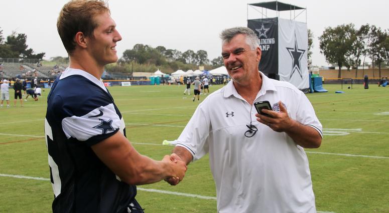 Leighton Vander Esch And Mike Fisher At 2018 Dallas Cowboys Training Camp Leighton Vander Esch And Mike Fisher At 2018 Dallas Cowboys Training Camp
