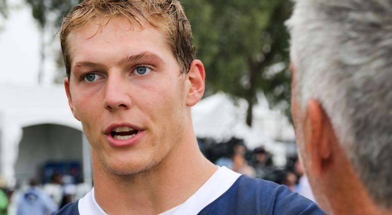 Leighton Vander Esch And Mike Fisher At 2018 Dallas Cowboys Training Camp Leighton Vander Esch And Mike Fisher At 2018 Dallas Cowboys Training Camp