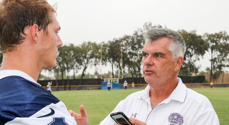 Leighton Vander Esch And Mike Fisher At 2018 Dallas Cowboys Training Camp Leighton Vander Esch And Mike Fisher At 2018 Dallas Cowboys Training Camp