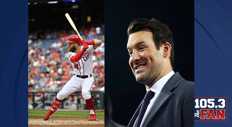 Bryce Harper and Tony Romo Bryce Harper and Tony Romo