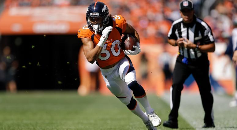 Denver Broncos running back Phillip Lindsay Denver Broncos running back Phillip Lindsay