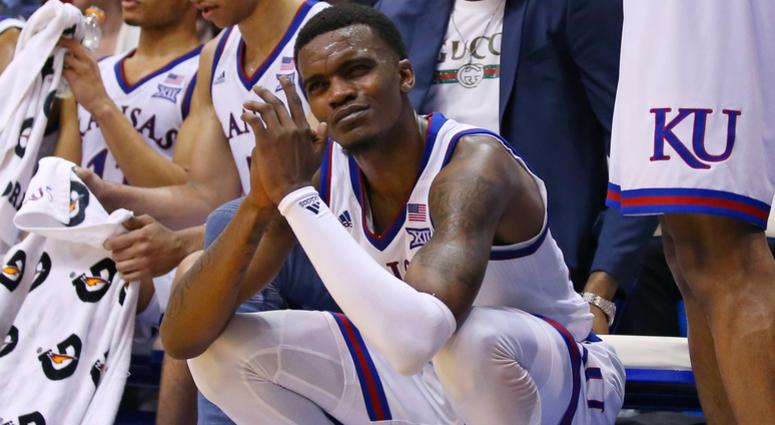 Kansas Jayhawks guard Lagerald Vick Kansas Jayhawks guard Lagerald Vick