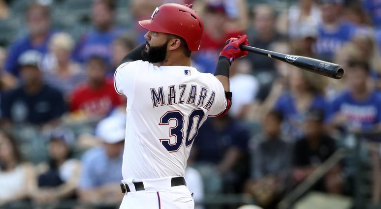 Texas Rangers right fielder Nomar Mazara Texas Rangers right fielder Nomar Mazara