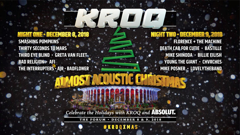 Almost Acoustic Christmas 2019 Lineup KROQ Almost Acoustic Christmas 2018 Night 1 Bands | The World Almost Acoustic Christmas 2019 Lineup KROQ Almost Acoustic Christmas 2018 Night 1 Bands | The World