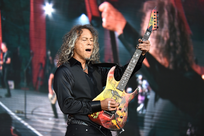 Lead guitarist Kirk Hammett of Metallica performs at the 2016 Global Citizen Festival held in New City's Central Park in New York, NY Lead guitarist Kirk Hammett of Metallica performs at the 2016 Global Citizen Festival held in New City's Central Park in New York, NY