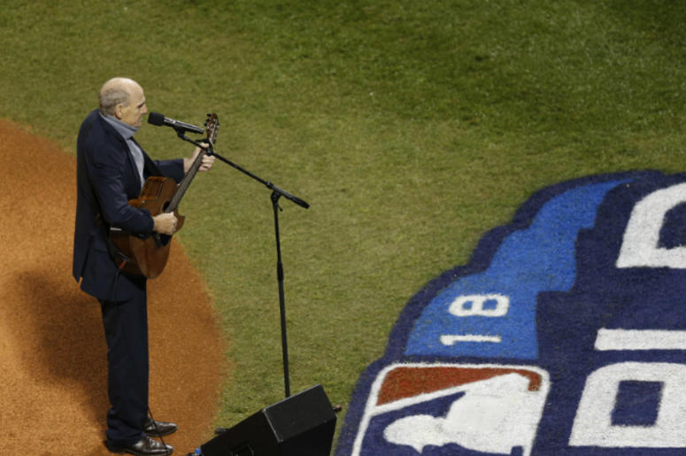 James Taylor performs the national anthem in game one of the 2018 World Series James Taylor performs the national anthem in game one of the 2018 World Series