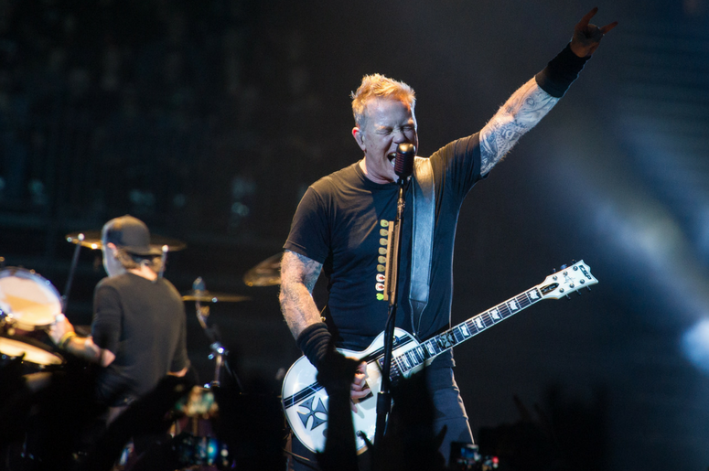 James Hetfield and Lars Ulrich of Metallica performing live James Hetfield and Lars Ulrich of Metallica performing live