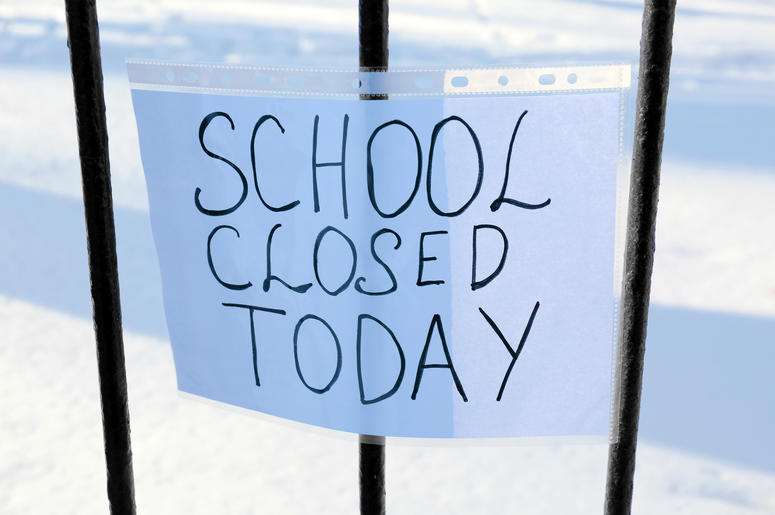 School closed due to snowfall
