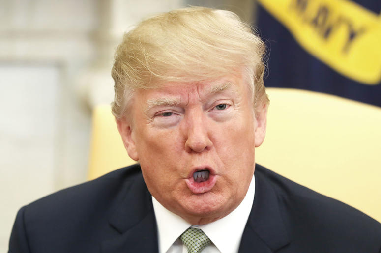 7/23/2018 - File photo dated 15/3/2018 of Donald Trump who has once again become a figure of fun online for an all-caps tweet, warning Iran's president. (Photo by PA Images/Sipa USA) *** US Rights Only ***