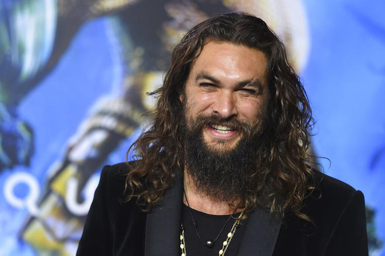 Jason Momoa arrives at the premiere of "Aquaman" at TCL Chinese Theatre in Los Angeles. Momoa on Wednesday, April 17, 2019 released a video in which he shaved off his signature beard and mustache in order to promote recycling. He started by saying farewel
