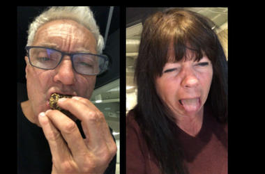 John and Jeanne with a breakfast ball John and Jeanne with a breakfast ball
