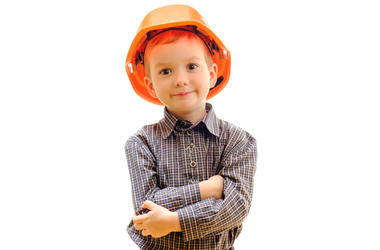 Child in a hard hat Child in a hard hat