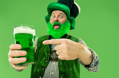 Guy dressed like a leprechaun Guy dressed like a leprechaun