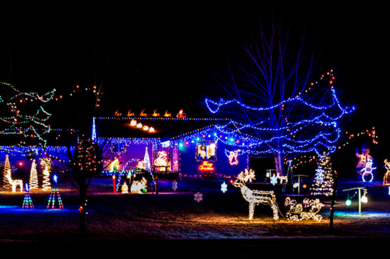 Holiday lights on a house Holiday lights on a house