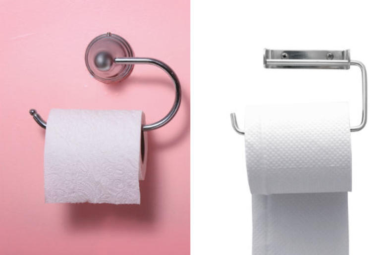 Toilet paper over and under Toilet paper over and under