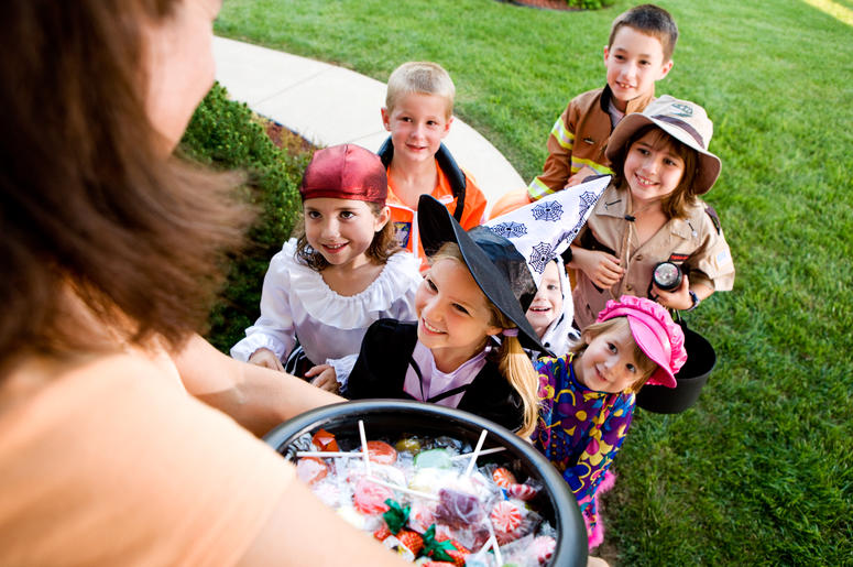 Trick-or-treaters Trick-or-treaters