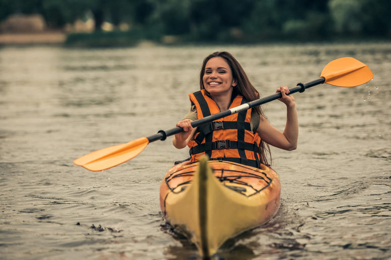Woman in a kayak Woman in a kayak