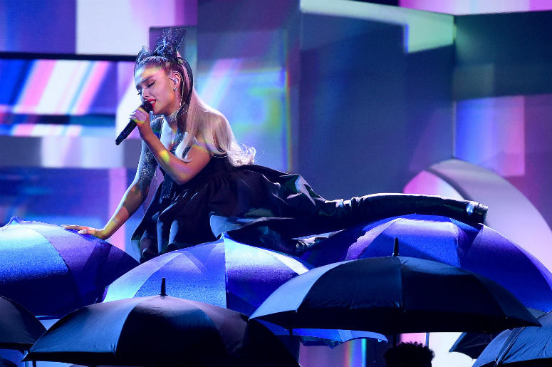 Ariana Grande performs at the 2018 Billboard Music Awards Ariana Grande,Pete Davidson,Pop,Music,Singer,SNL,Actor,Comedian,Dating,Couple,Engaged,Mack Miller,Cazzie David,Love,Celeb,News,ALT 103.7