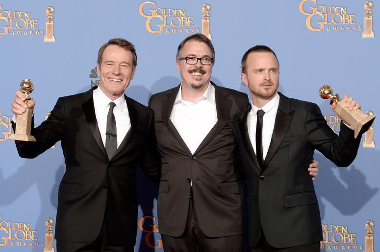 Bryan Cranston, Vince Gilligan, and Aaron Paul