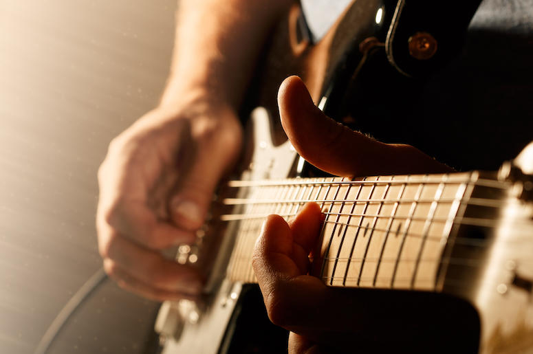 Man, Electric Guitar, Playing Guitar, Bend, Solo Man, Electric Guitar, Playing Guitar, Bend, Solo