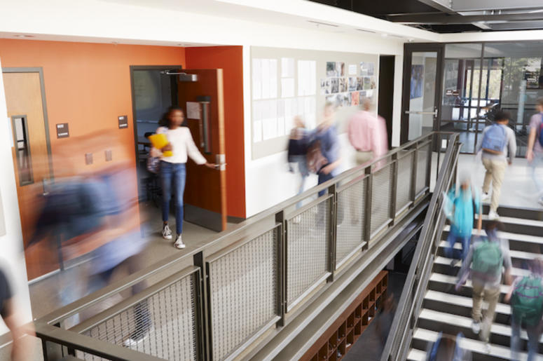 High School, Corridor, Stairs, Teachers, Students, Blurry High School, Corridor, Stairs, Teachers, Students, Blurry