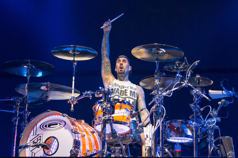 Travis Barker of Blink-182 during KROQ Almost Acoustic Christmas Travis Barker of Blink-182 during KROQ Almost Acoustic Christmas