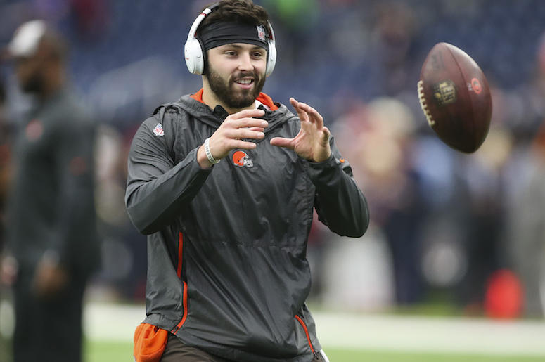 Baker Mayfield, Cleveland Browns, Football, Sports, Pregame, 2018 Baker Mayfield, Cleveland Browns, Football, Sports, Pregame, 2018