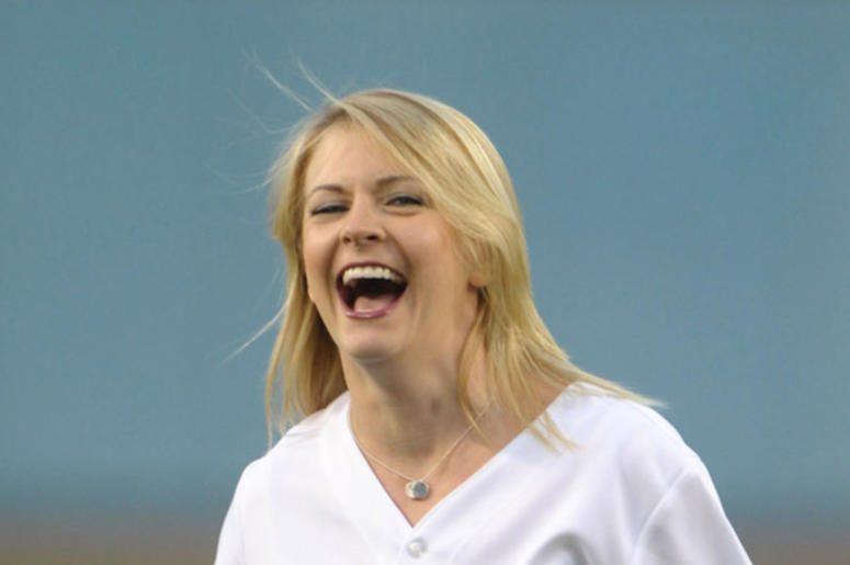 Melissa Joan Hart, Smile, Laughing, First Pitch Melissa Joan Hart, Smile, Laughing, First Pitch