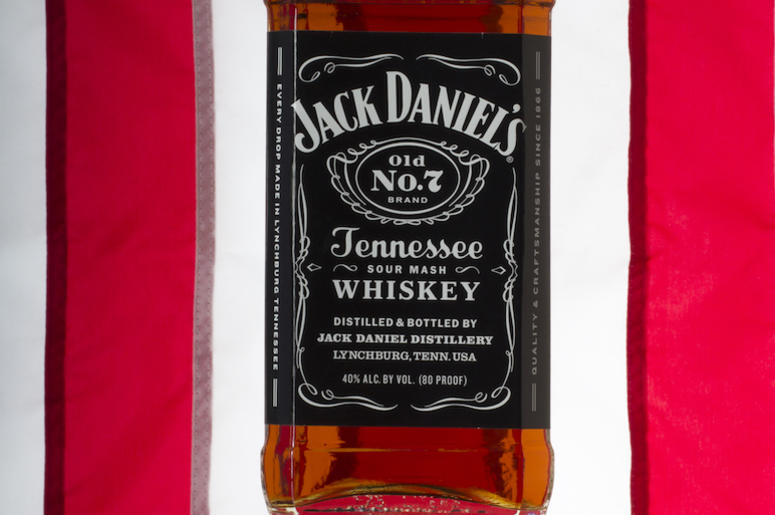 Jack Daniels, Bottle, American Flag, Background Jack Daniels, Bottle, American Flag, Background