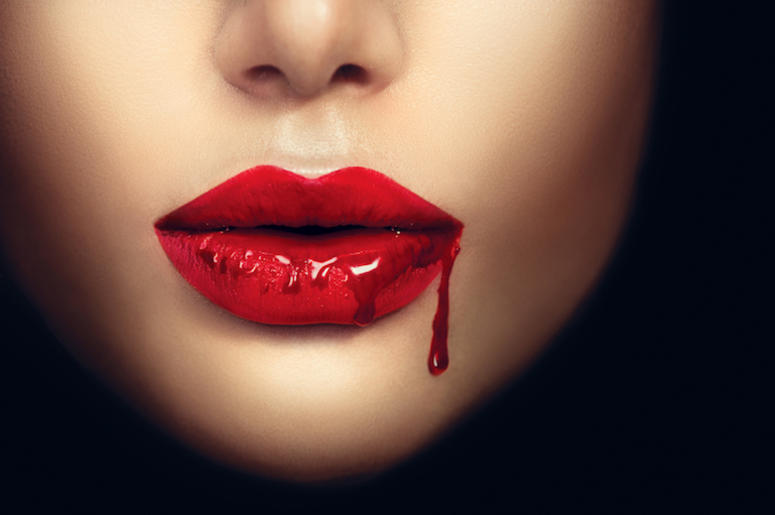 Woman, Vampire, Red Lips, Blood Woman, Vampire, Red Lips, Blood