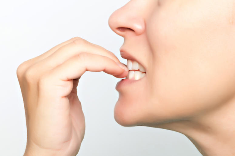 Woman, Biting, Nails Woman, Biting, Nails
