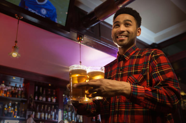 Guy Holding Beers