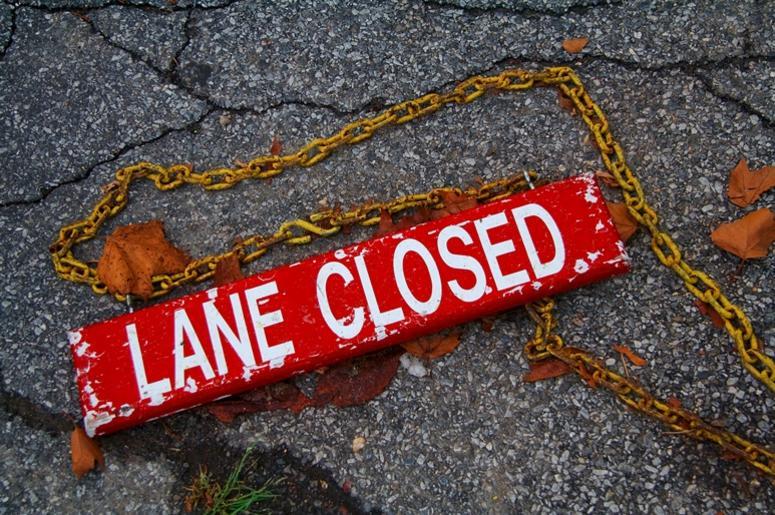 Lane Closed Lane Closed