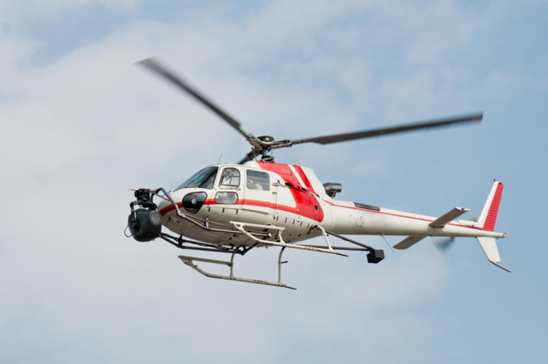 Helicopter equipped with camera Helicopter equipped with camera