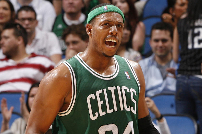 Paul Pierce, Boston Celtics, Green Uniform, 2012 Paul Pierce, Boston Celtics, Green Uniform, 2012