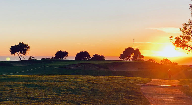 Sunset on Hole 1 South Course Sunset on Hole 1 South Course