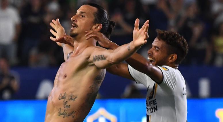 Zlatan Ibrahimovic Scores First Hat Trick in Los Angeles Zlatan Ibrahimovic of Los Angeles Galaxy