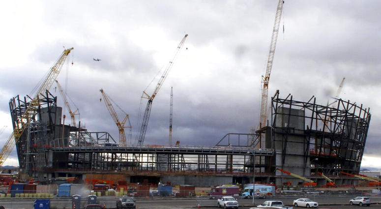 Las Vegas stadium construction; Jan. 2019 Las Vegas stadium construction; Jan. 2019