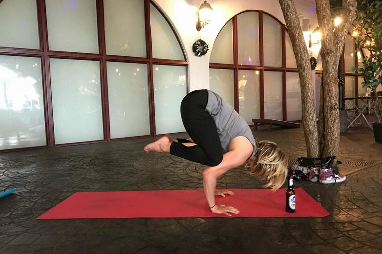 MJRadioDiva balancing life with beer yoga MJRadioDiva beer yoga
