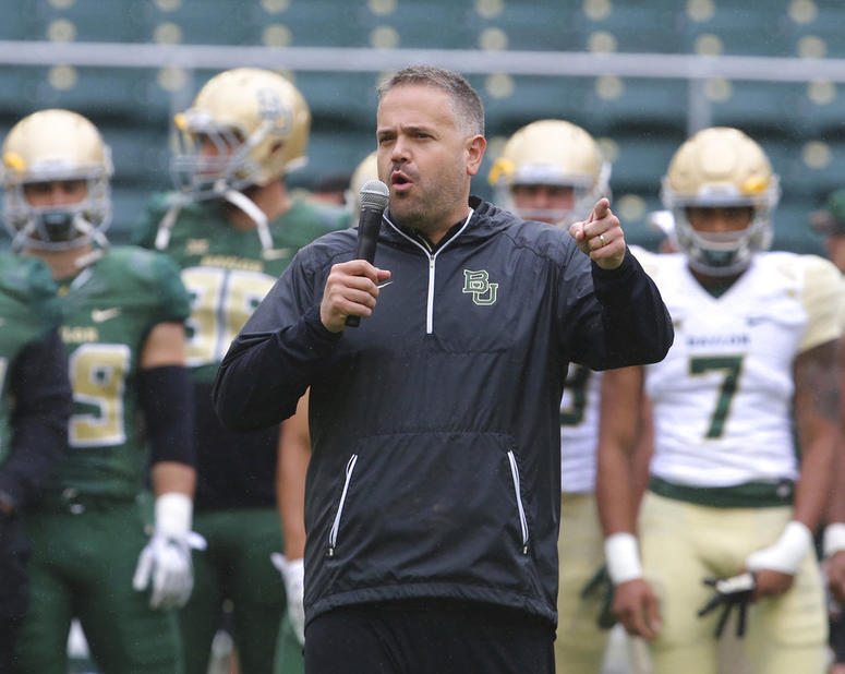 Matt Rhule, who used to coach at Temple, said he believes educating every man in his program about fatherhood is part of his job. Matt Rhule, who used to coach at Temple, said he believes educating every man in his program about fatherhood is part of his job.
