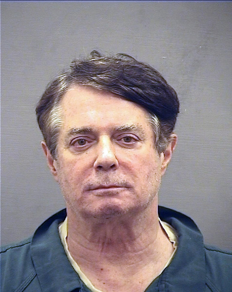 This Thursday, July 12, 2018 photo provided by the Alexandria, Va., Detention Center shows Paul Manafort, who was booked into the William G. Truesdale Adult Detention Center. This Thursday, July 12, 2018 photo provided by the Alexandria, Va., Detention Center shows Paul Manafort, who was booked into the William G. Truesdale Adult Detention Center.