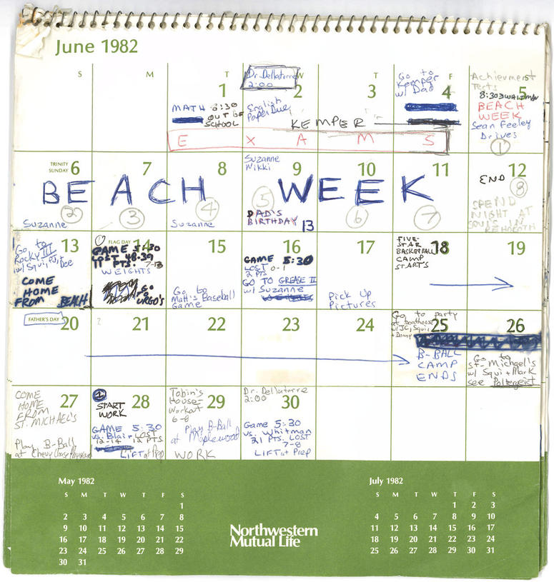 This image released by the Senate Judiciary Committee, Wednesday, Sept. 26, 2018 in Washington, shows Supreme Court nominee Judge Brett Kavanaugh's calendar, from the Summer of 1982. This image released by the Senate Judiciary Committee, Wednesday, Sept. 26, 2018 in Washington, shows Supreme Court nominee Judge Brett Kavanaugh's calendar, from the Summer of 1982.