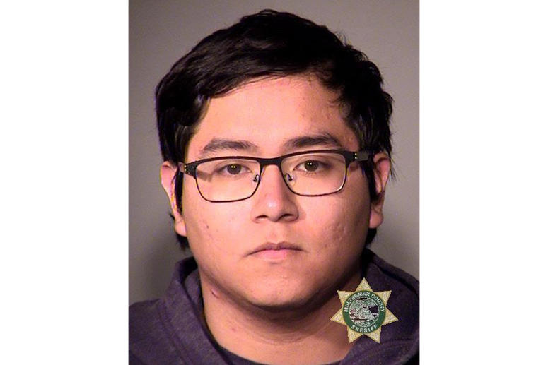 This undated photo provided by the Portland, Ore., Police Bureau on Saturday, May 18, 2019 shows Angel Granados Dias, 18. Angel Granados Dias